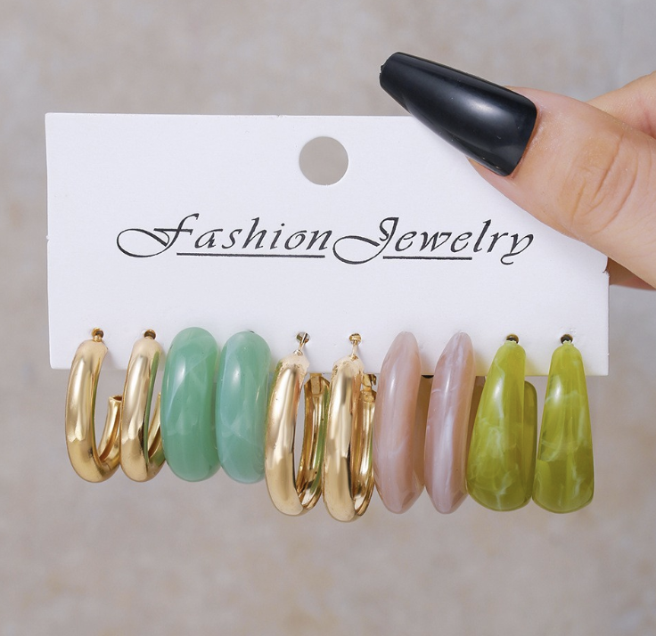 Hoop Earrings Set 