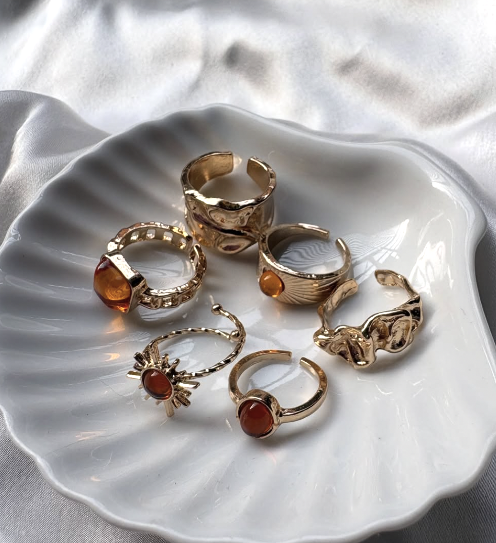 Stone Embedded Gold rings for Women